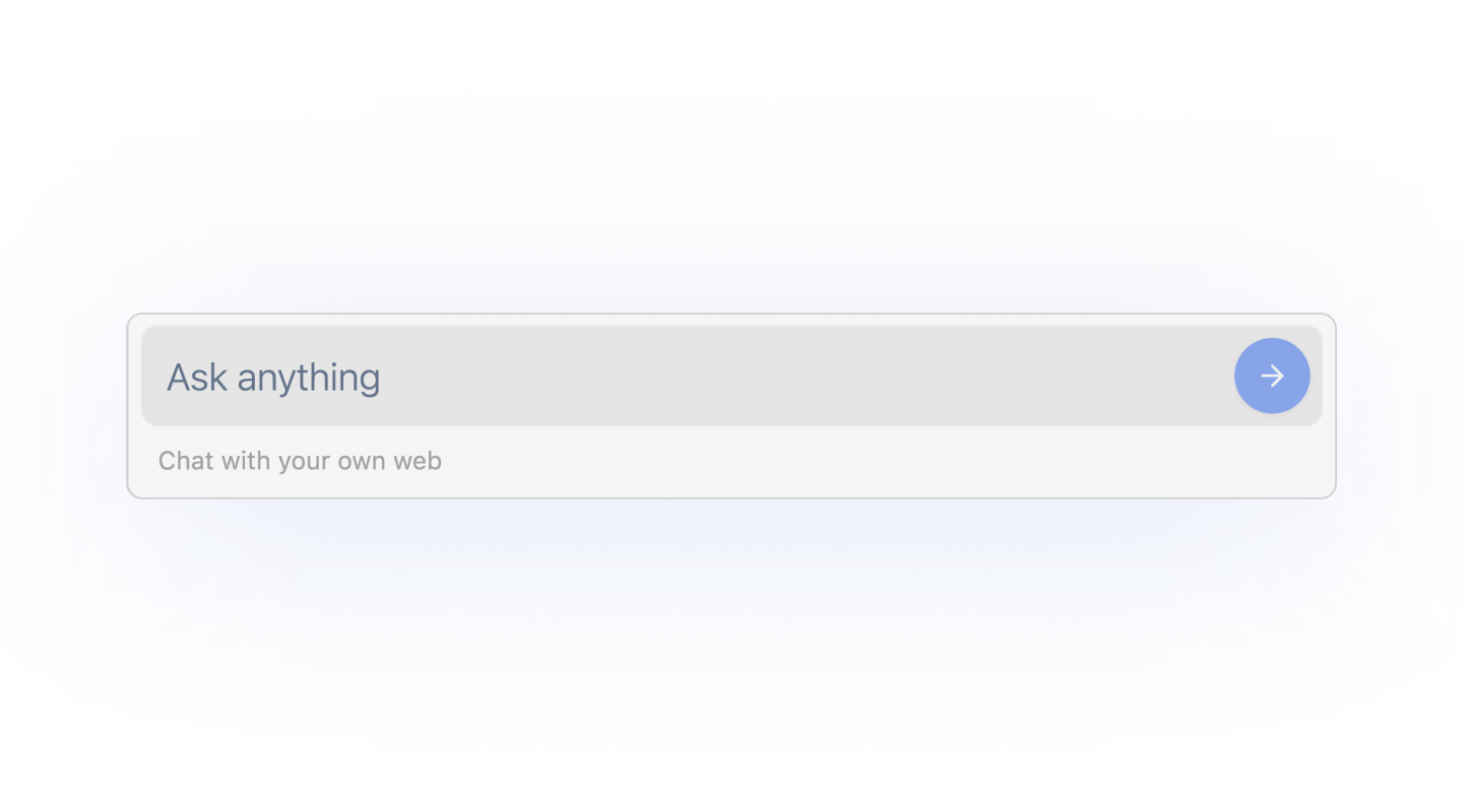 Chat with your web - Feature demonstration showing Chat with powerful AI models using the web content you've personally curated.